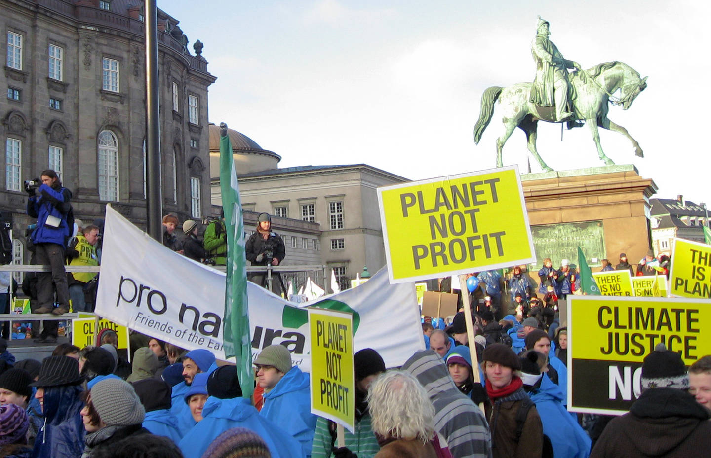 Demonstration von FoEI an der Klimakonferenz 2009 in Kopenhagen